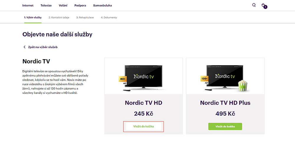 Návod na získání Nordic TV na 3 měsíce zdarma - krok 2